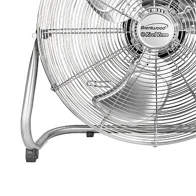 Brentwood Kool Zone 20 Inch Chrome Floor Fan