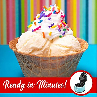 Brentwood 5 Inch Electric Waffle Bowl Maker in Blue