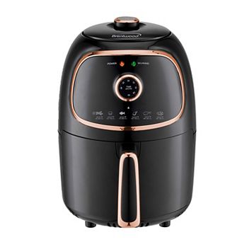 Brentwood AF-202BK 2-qt Small Electric Air Fryer Copper with Timer and Temp Control