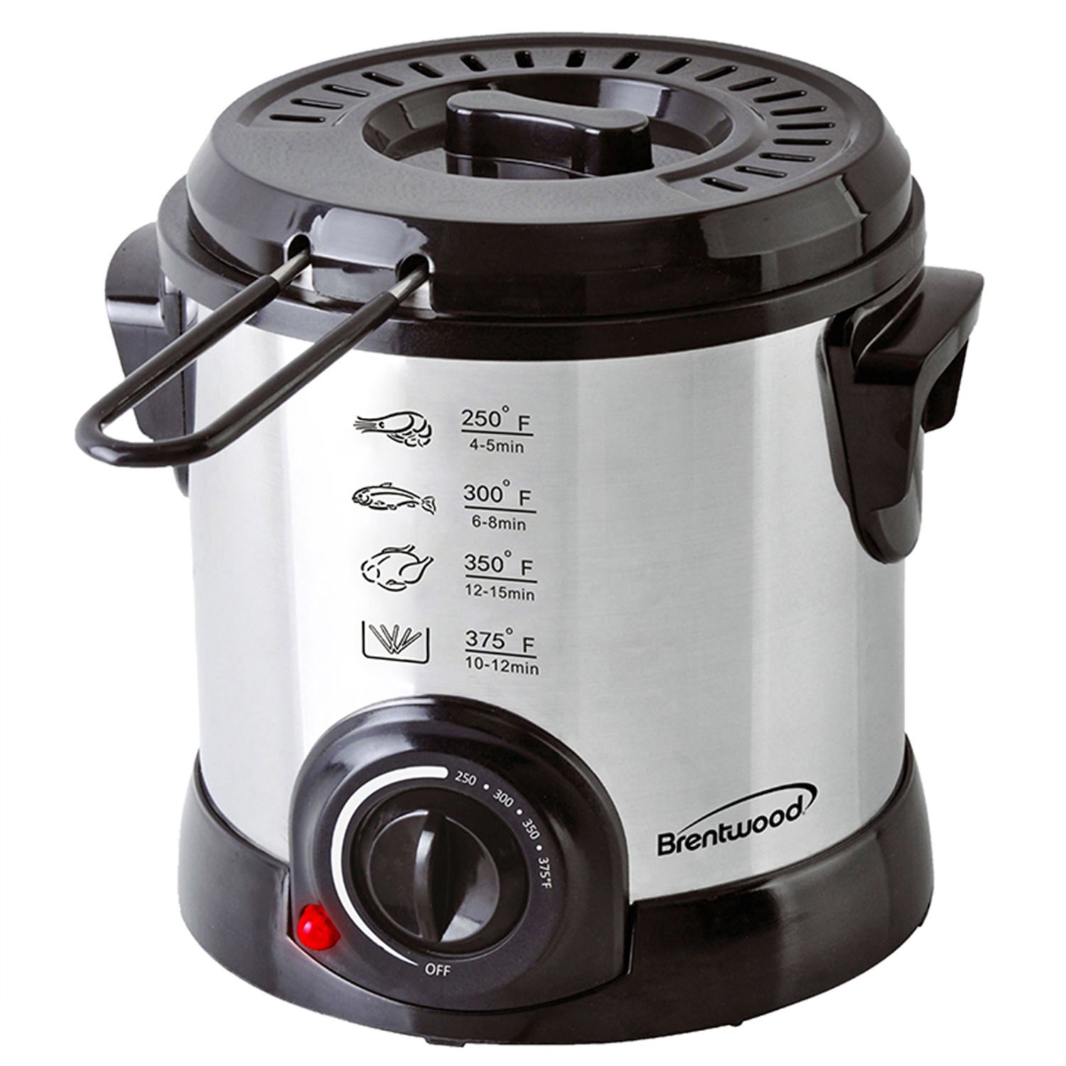 1.6 Qt. Electric Immersion Deep Fryer with Lid