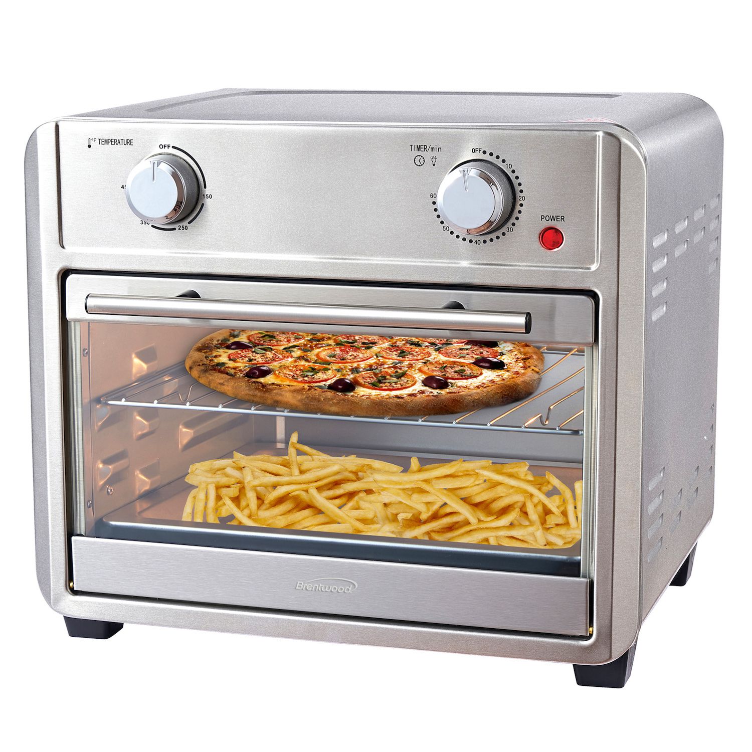 WHALL Toaster Oven Air Fryer, XL Large 30-Quart Smart Oven,11-in-1 Toaster  Oven Countertop with Steam Function,12-inch Pizza,Stainless Steel /1700W/R