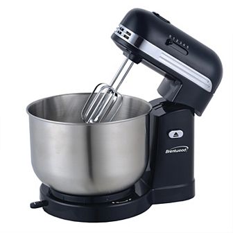 Brentwood 5 Speed Stand Mixer with 3.5-qt Stainless Steel Mixing Bowl in Black
