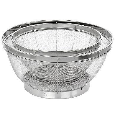 Gibson Everyday Stainless Steel 2 Piece Strainer Set