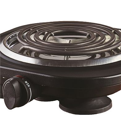 Brentwood TS-321BK 1000 Watt Single Electric Burner in Black