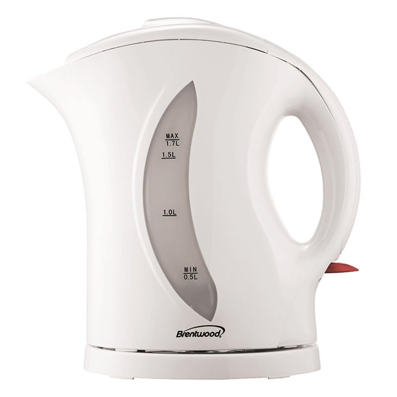 MegaChef 1.8L White Half Circle Electric Tea Kettle With Thermostat