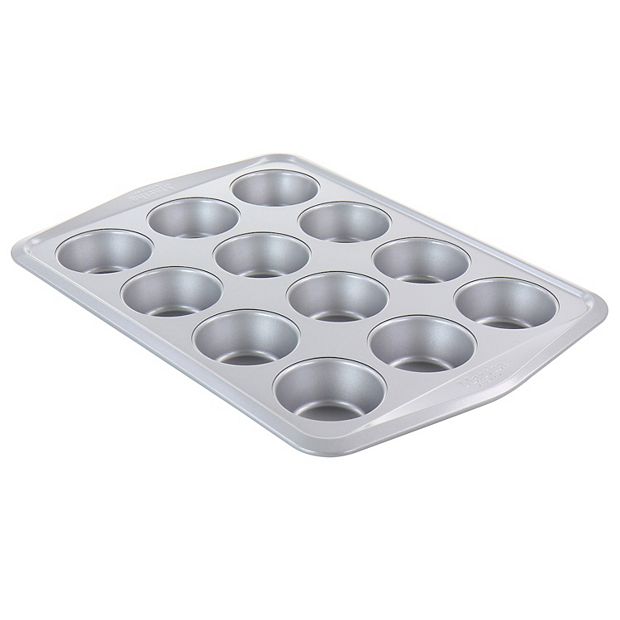 MARTHA STEWART 12-Cup Nonstick Carbon Steel Muffin Pan in Red 985118897M -  The Home Depot