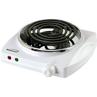 Brentwood Electric 1000W Single Burner (White)