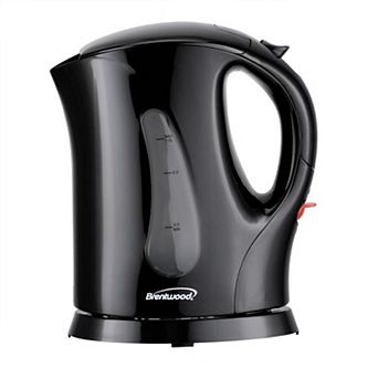 Brentwood 4 cup 900 watt Cordless Electric Tea Kettle in Black With Removable Mesh Filter