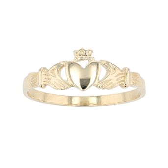 Au Naturale 10k Gold Claddagh Ring