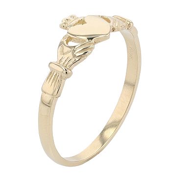 Au Naturale 10k Gold Claddagh Ring