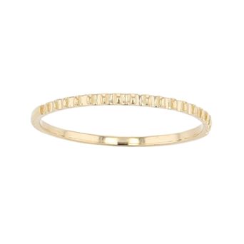 Au Naturale 14k Gold Ribbed Band Ring