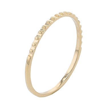 Au Naturale 14k Gold Ribbed Band Ring