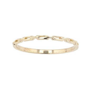 Au Naturale 14k Gold Paper Clip Ring
