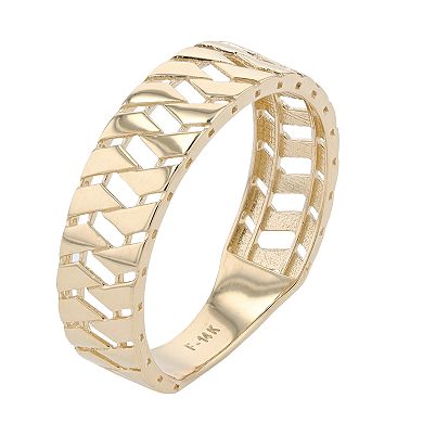 Au Naturale 14k Gold Wave Ring