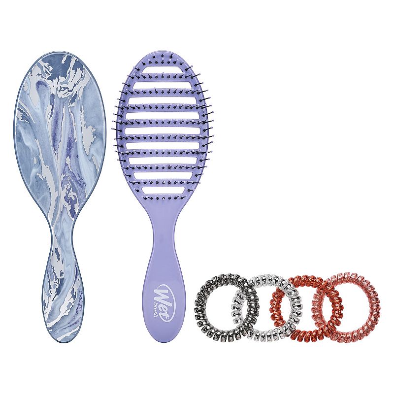 Wet Brush Metallic Marble Detangler Hairbrush, Speed Dry Hairbrush & Hair C