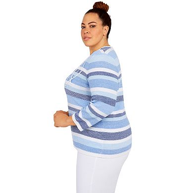 Plus Size Alfred Dunner Shenandoah Valley Stripe Sweater