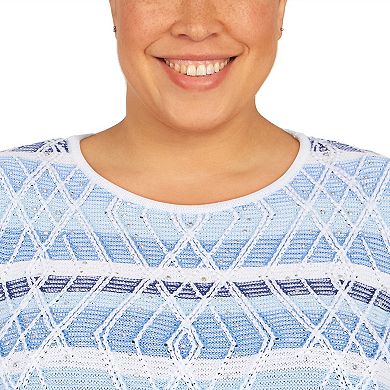 Plus Size Alfred Dunner Shenandoah Valley Stripe Sweater