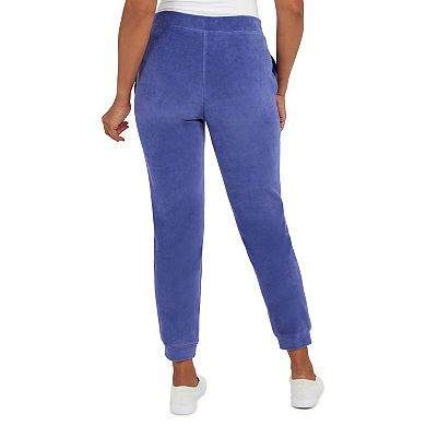 Plus Size Alfred Dunner Big Easy Velour Knit Pull-On Jogger Pants