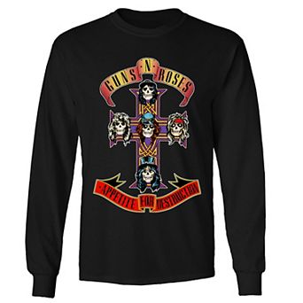 Men's Guns n' Roses Cross Long Sleeve Tee