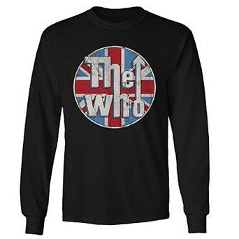 Men's The Who Distressed Union Jack Long Sleeve Tee