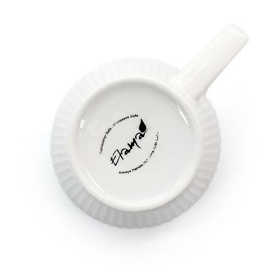 Elama Madeline 12 Piece Porcelain Mug Set in White
