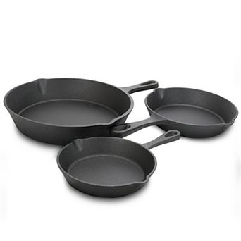 Gibson General Store Addlestone 3 pc Pre-Seasoned Cast Iron Skillet Set