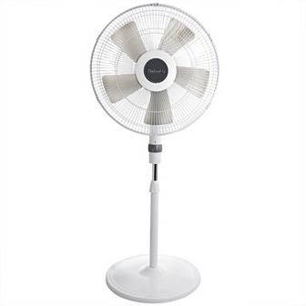 Holmes Oscillating 16 Inch Blade Staind Fan with Metal Grill in White