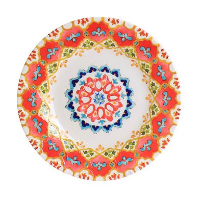 Laurie Gates California Designs Tamayo 12 Piece Melamine Dinnerware Set in Multi-Color