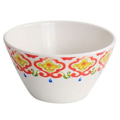 Laurie Gates California Designs Tamayo 12 Piece Melamine Dinnerware Set in Multi-Color