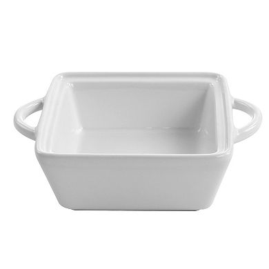 Martha Stewart Stoneware Casserole with Lid in White