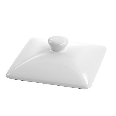 Martha Stewart Stoneware Casserole with Lid in White