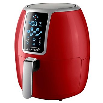 Brentwood Small 1400 watt 4-qt Electric Digital Air Fryer with Temperature Control in Red