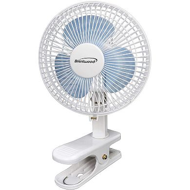 Brentwood Kool Zone 6 Inch Mini Clip On Table Fan