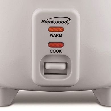 Brentwood 8 Cup Rice Cooker / Non-Stick with Steamer in White