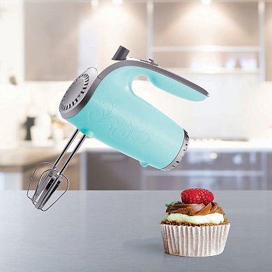 Brentwood Lightweight 5 Speed 150 Watt Electric Hand Mixer in Blue