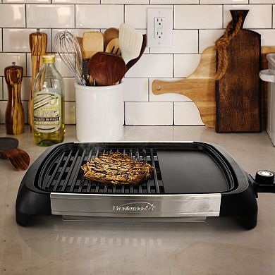 Brentwood Select TS-641 1200 Watt Electric Indoor Grill & Griddle, Stainless Steel