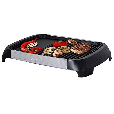 Brentwood Select TS-641 1200 Watt Electric Indoor Grill & Griddle, Stainless Steel