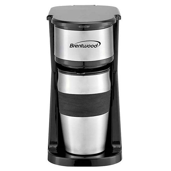 kohls.com | Brentwood Portable Single Serve Coffee Maker with 14oz Travel Mug in Black