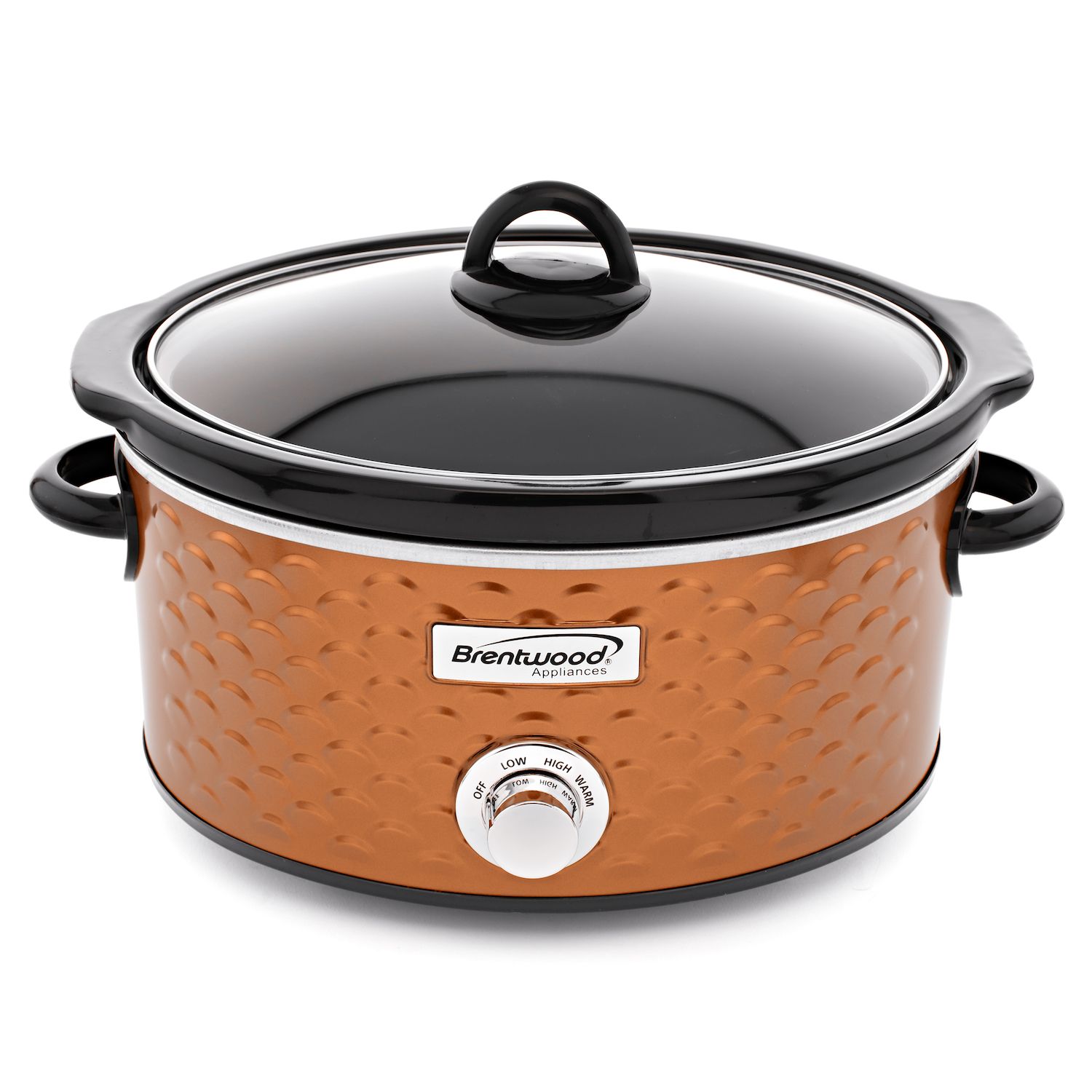 brentwood 3.5-Quart Blue Round Slow Cooker in the Slow Cookers department  at