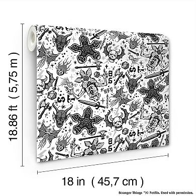 Netflix Stranger Things Hellfire Club Peel & Stick Wallpaper by RoomMates