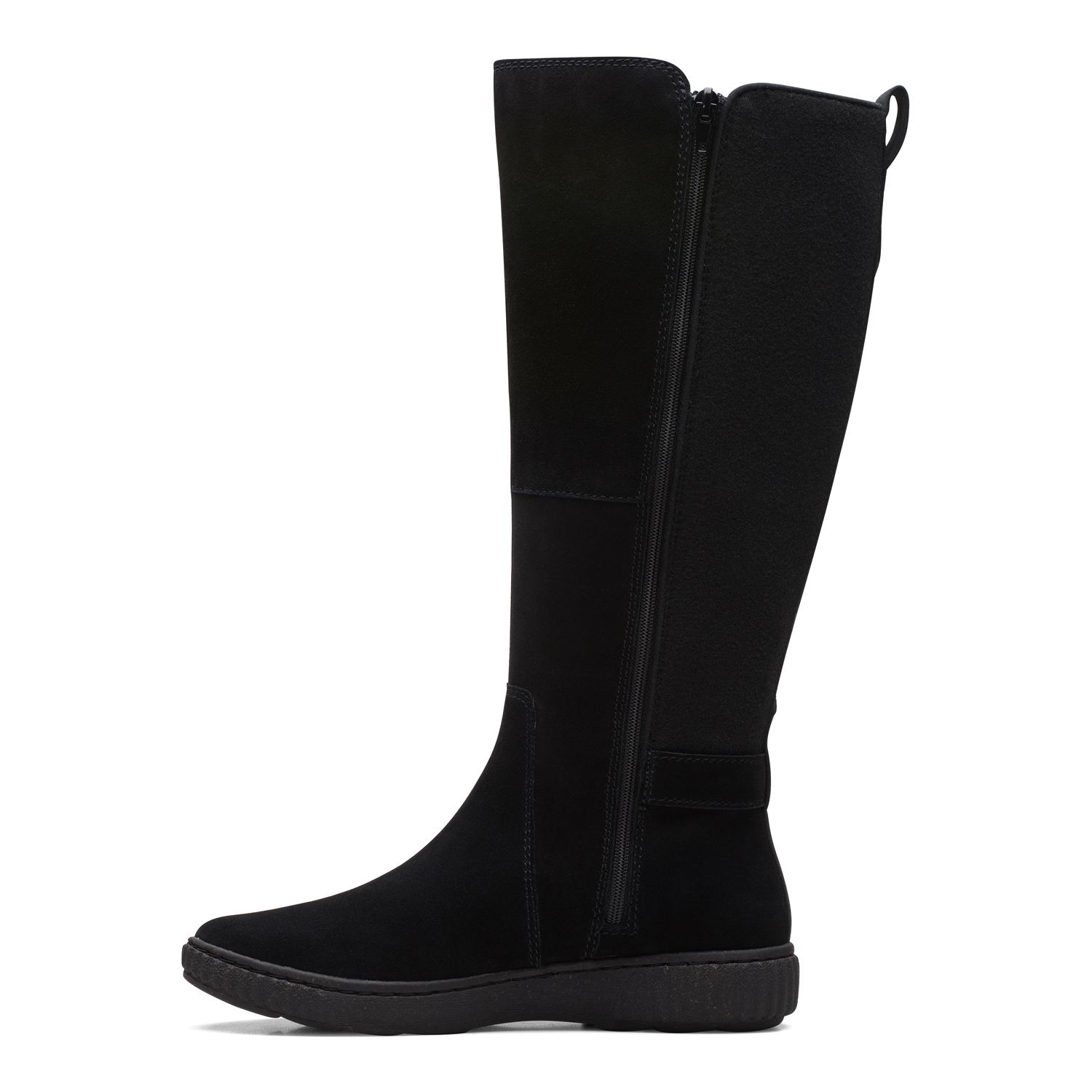Clarks Caroline Dark Brown Suede Boots - Women's Tall Boots With Ortholite Comfort Footbed Size 6 B (M)