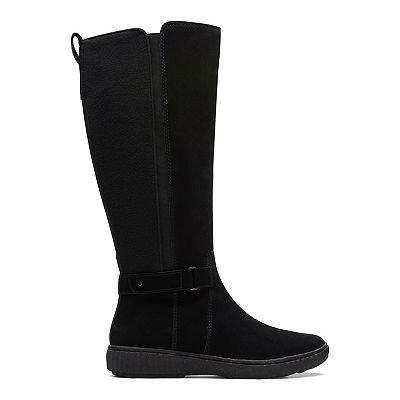 Clarks suede knee high boots on sale