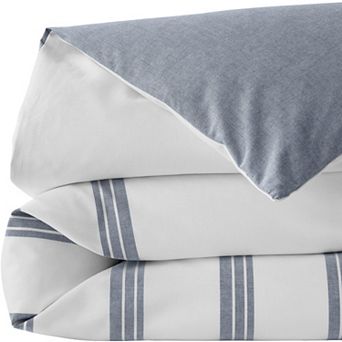 Lands' End European Square Oxford Yarn Dyed Cotton Duvet Cover or Pillow Sham