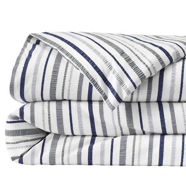 Lands' End Standard Comfy Super Soft Cotton Flannel Seersucker Duvet