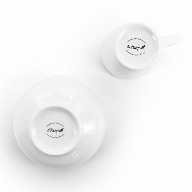 Elama Carey 18 Piece Round Porcelain Dinnerware Set in White