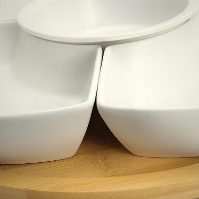 Elama Signature Lazy Susan Appetizer and Condiment Server Set