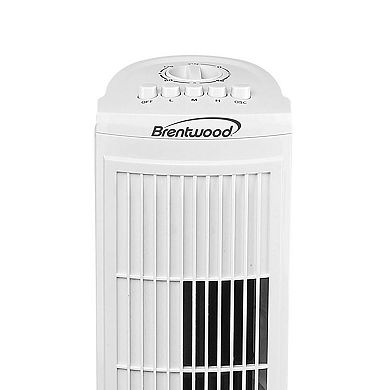 Brentwood Kool Zone White Tower Fan