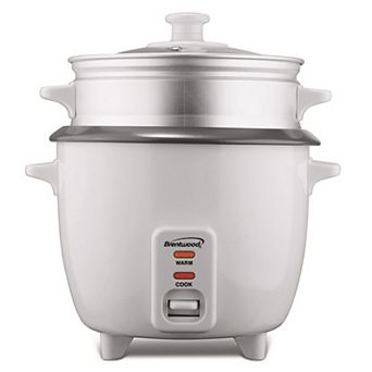 Brentwood 15 cup Rice Cooker / Non-Stick with Steamer in White