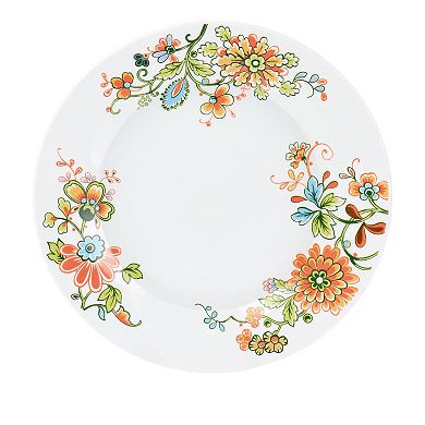 Elama Spring Bloom 16 Piece Round Porcelain Dinnerware Set