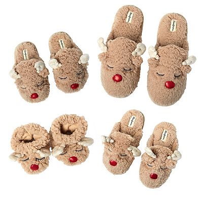 Baby Dearfoams Reindeer Bootie Slippers